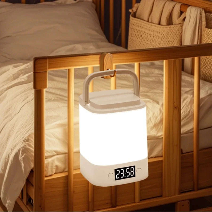CowLost | product_id-rechargeable-touch-dimmable-led-night-lamp-with-remote-and-clock-display-eye-protection |3