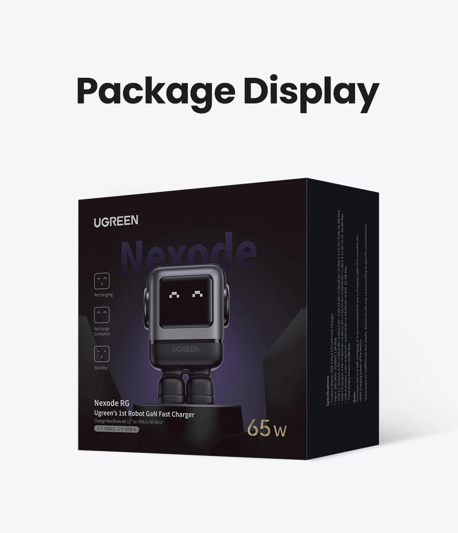 CowLost | ugreen-65w-30w-gan-charger-robot-design-pd3-0-fast-charger |26