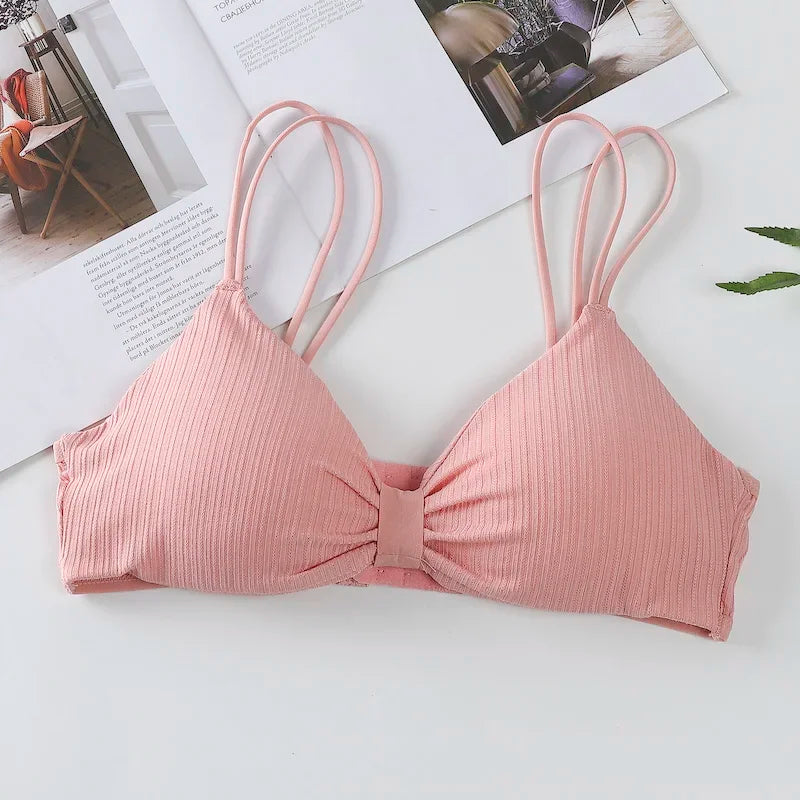 CowLost | product_id-seamless-wire-free-push-up-padded-bra-with-back-buckle-for-women-solid-color |3