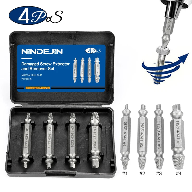 CowLost | nindejin-4-5-6pcs-damaged-screw-extractor-drill-bit-extractor |24