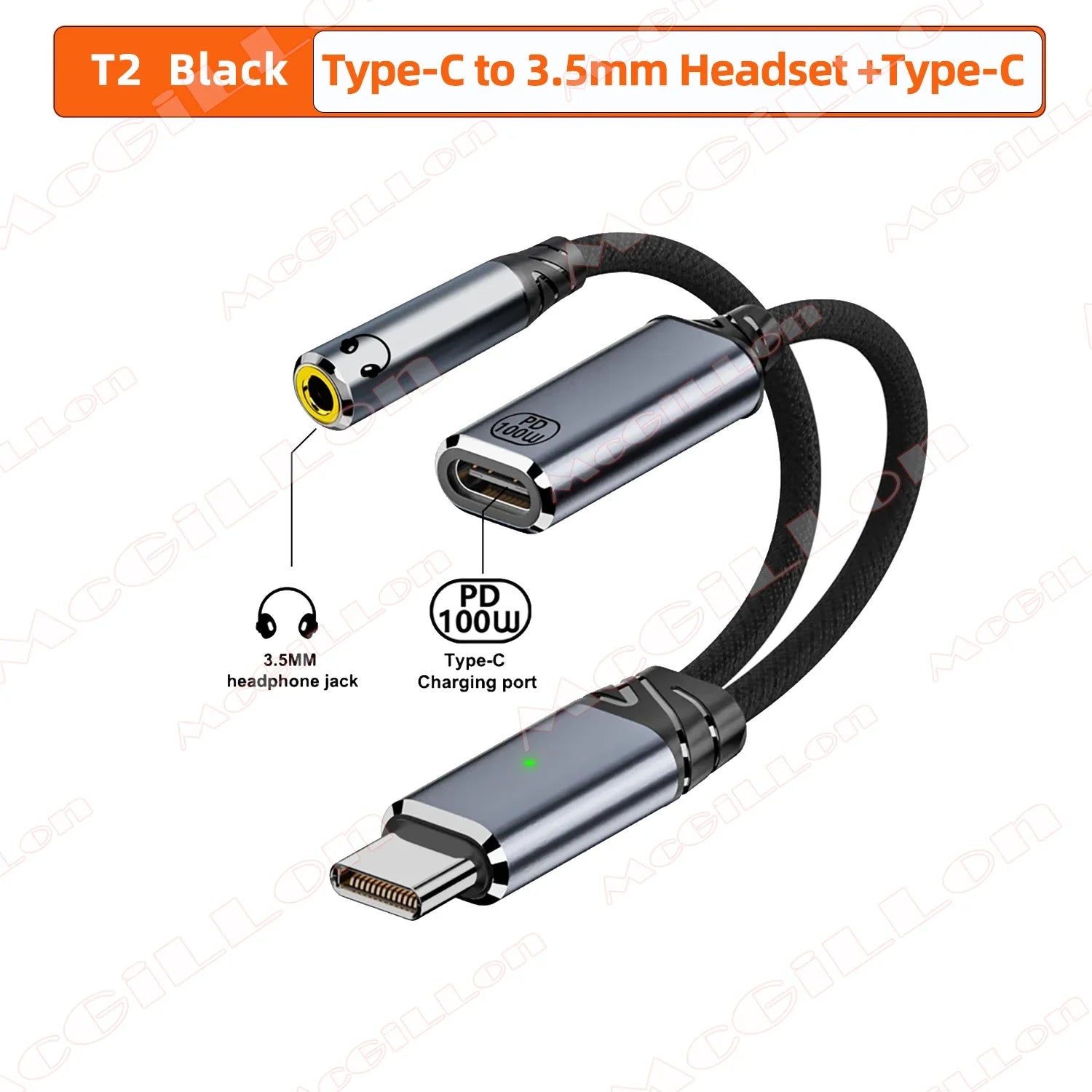 CowLost | product_id-100w-pd-fast-charger-usb-c-2-in-1-splitter-headphone-jack-adapter-for-samsung-s24-xiaomi-huawei-iphone-15-16 |20