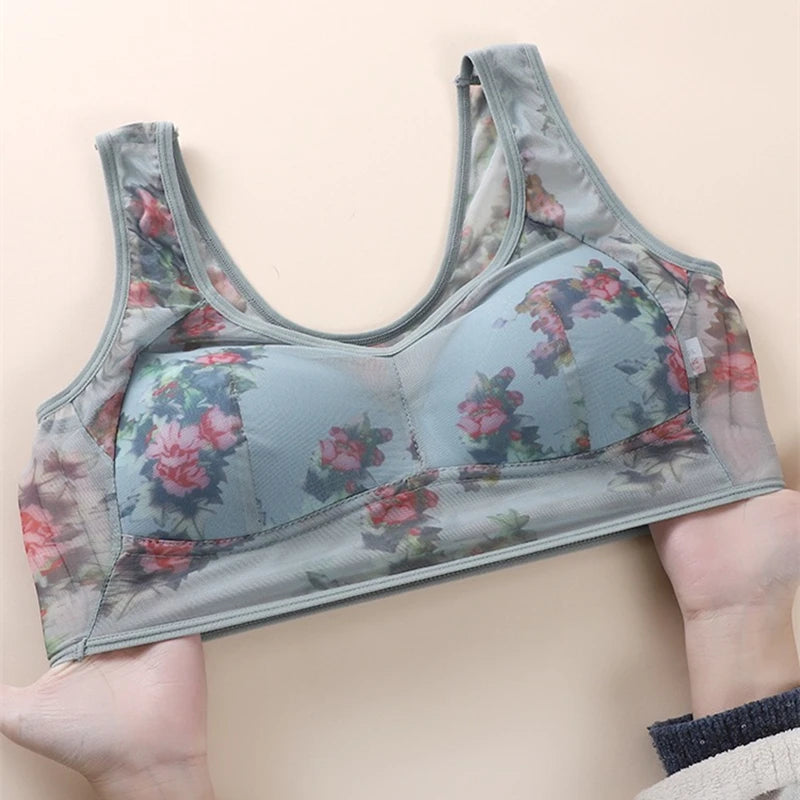 CowLost | product_id-plus-size-seamless-wire-free-bra-with-fixed-3-4-cup-and-gathered-design-for-women |7