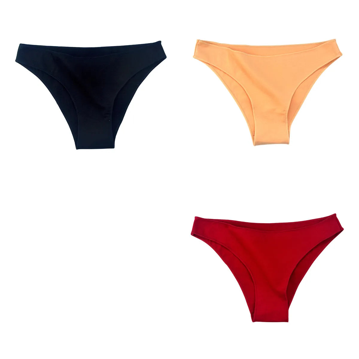 CowLost | product_id-3pcs-womens-soft-cotton-low-rise-high-cut-briefs-underwear |26
