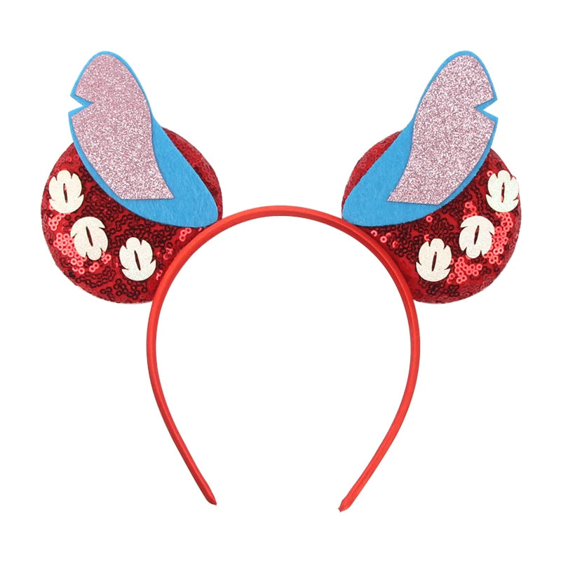 CowLost | cartoon-lilo-stitch-head-band-girls-sequins-bow-hairband |74