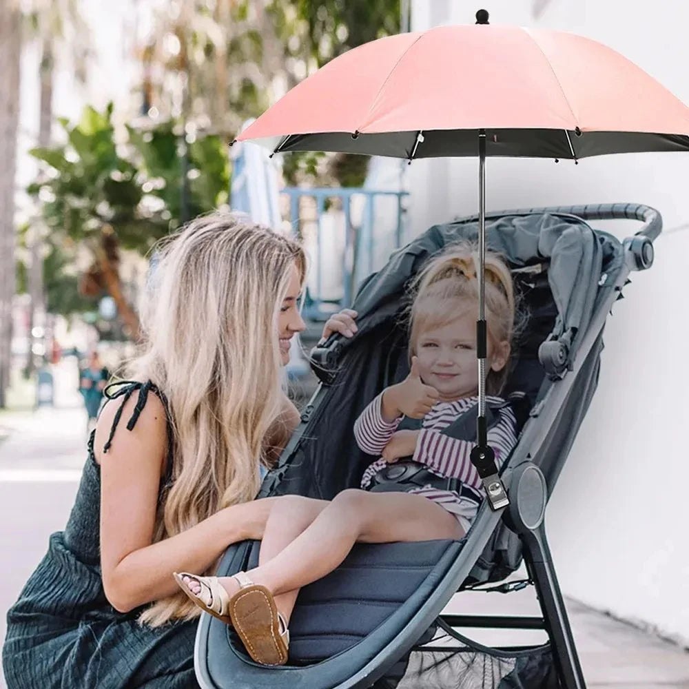 CowLost | product_id-baby-stroller-folding-umbrella-uv-sun-rain-protection-360-adjustable-parasol-canopy-cover |3