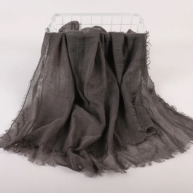 CowLost | otton-crinkle-headband-veil-scarves-women-solid-color |17