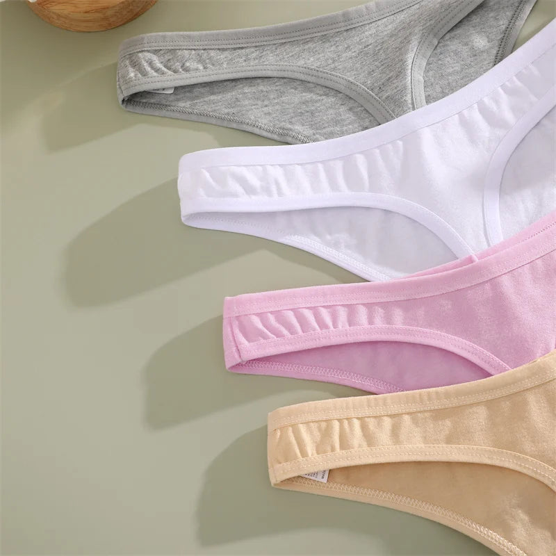 CowLost | activewear-pants-4pcs-seamless-cotton-womens-low-rise-panties-set |9