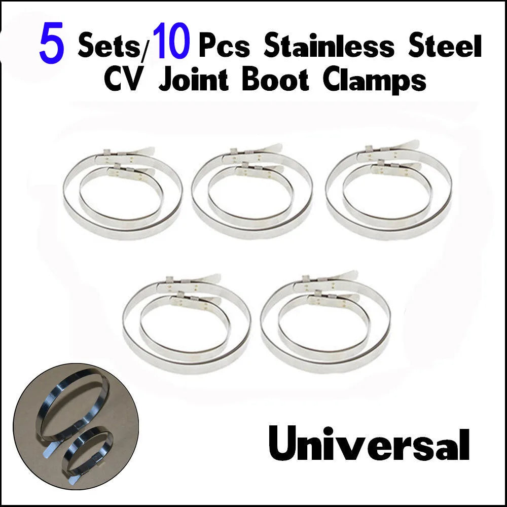 CowLost | product_id-10pcs-adjustable-stainless-steel-cv-boot-clips-universal-auto-atv-shaft-clamps-kit |13