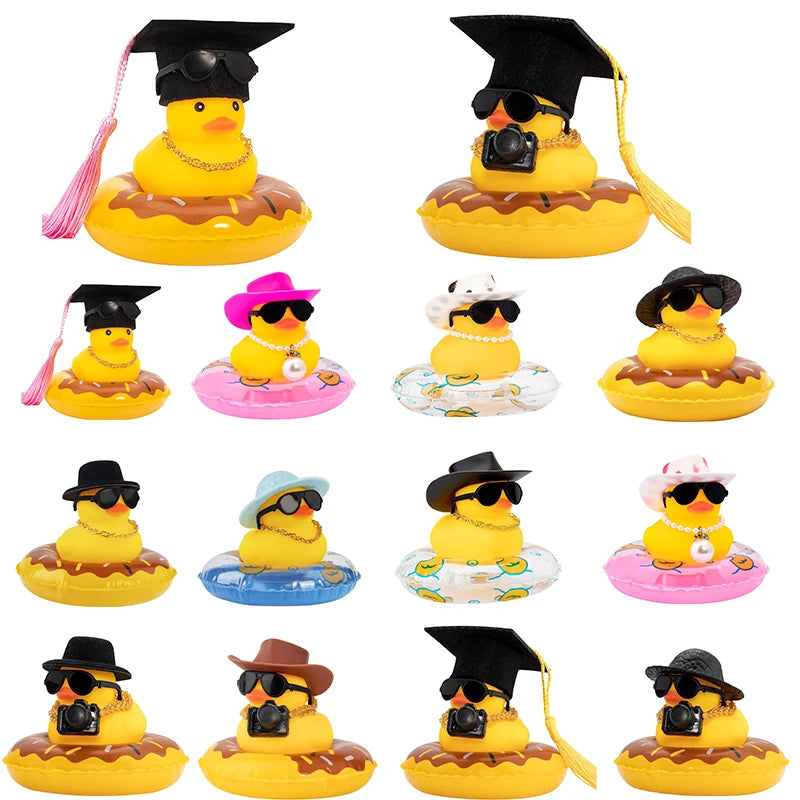 CowLost | product_id-duck-car-dashboard-rubber-duck-with-mini-hat-swim-ring-necklace-sunglasses-ornament |1