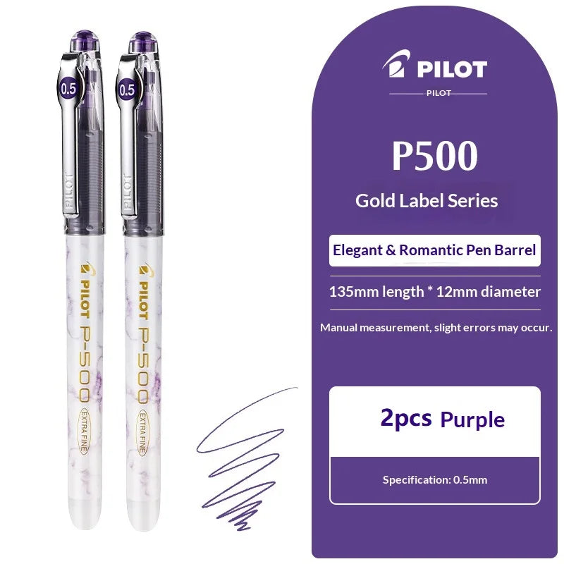 CowLost | product_id-pilot-p500-gold-series-0-5mm-gel-pen-6-colors-anti-smudge-marble-design-ideal-for-students-exams |23