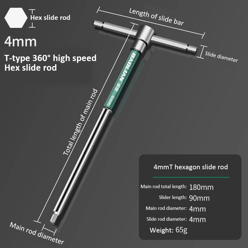 CowLost | t-bar-socket-wrench-2-10mm-adjustable-t-handle-speed-wrench-set-nut-spinner-hex-socket-t-shape-handle-wrench-2-way-drive-design |21