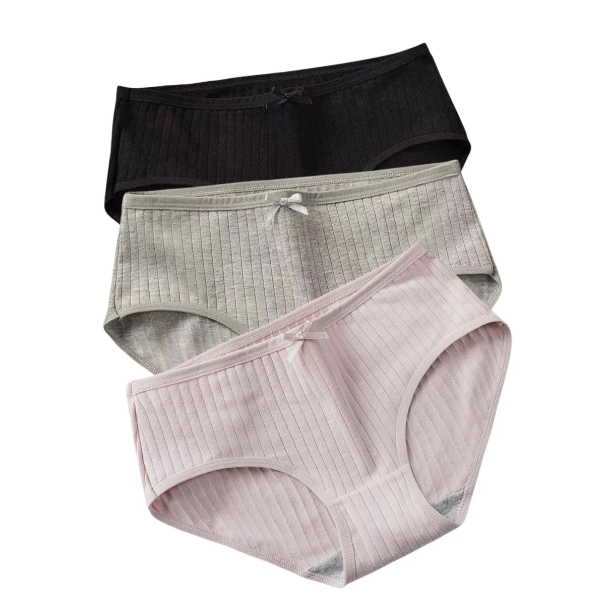 CowLost | product_id-3pcs-women-s-low-waist-breathable-cotton-solid-briefs |12