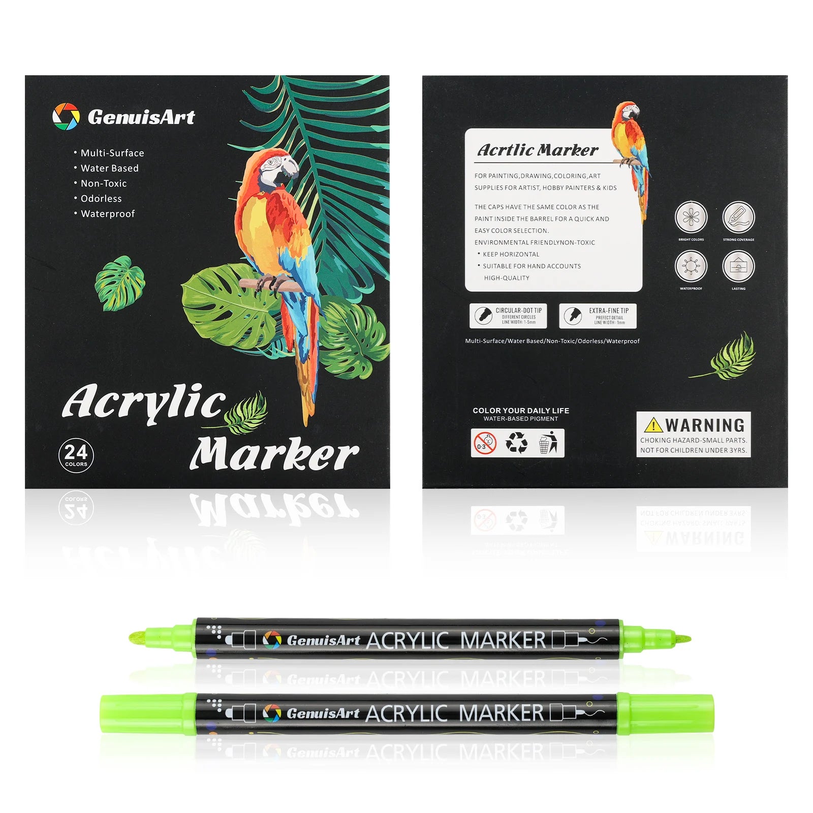 CowLost | product_id-dual-tip-acrylic-paint-pens-markers-12-80-colors-for-wood-rocks-canvas-glass-ceramic-diy-graffiti |11