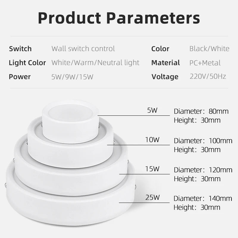 CowLost | seasonal-holiday-decorations-spot-led-ceiling-light-110-220v-surface-mounted-downlight-fixture |4
