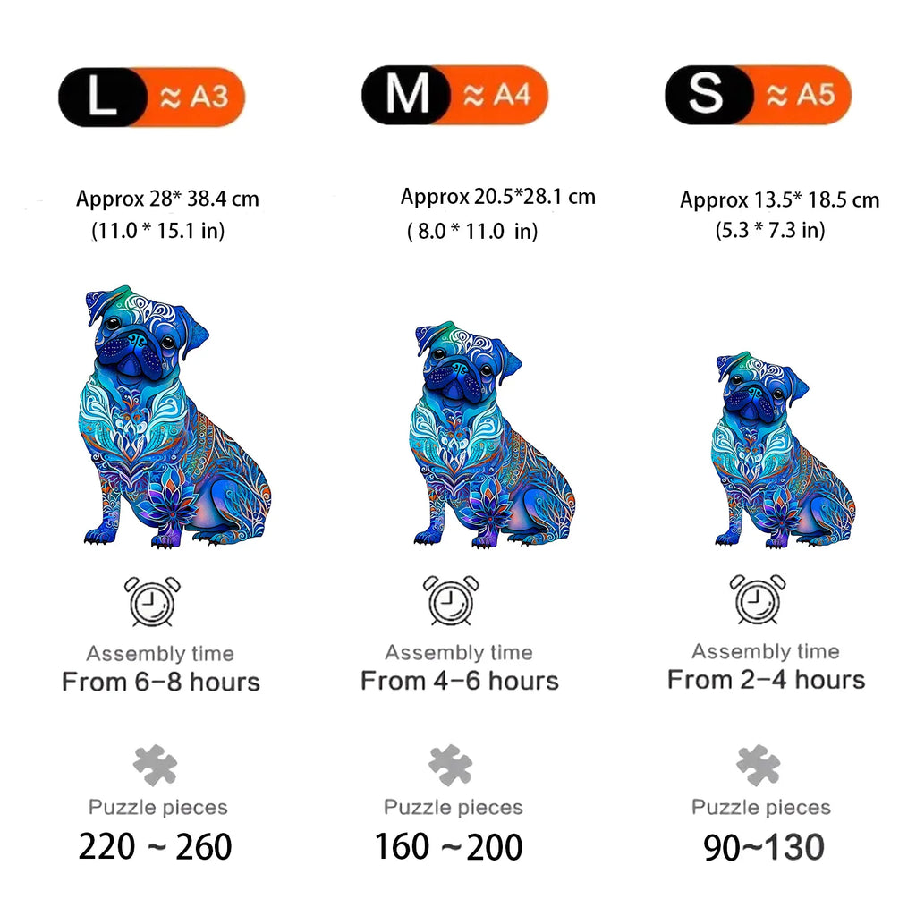 CowLost | product_id-wooden-3d-puppy-puzzle-stress-relief-toy-gift |2