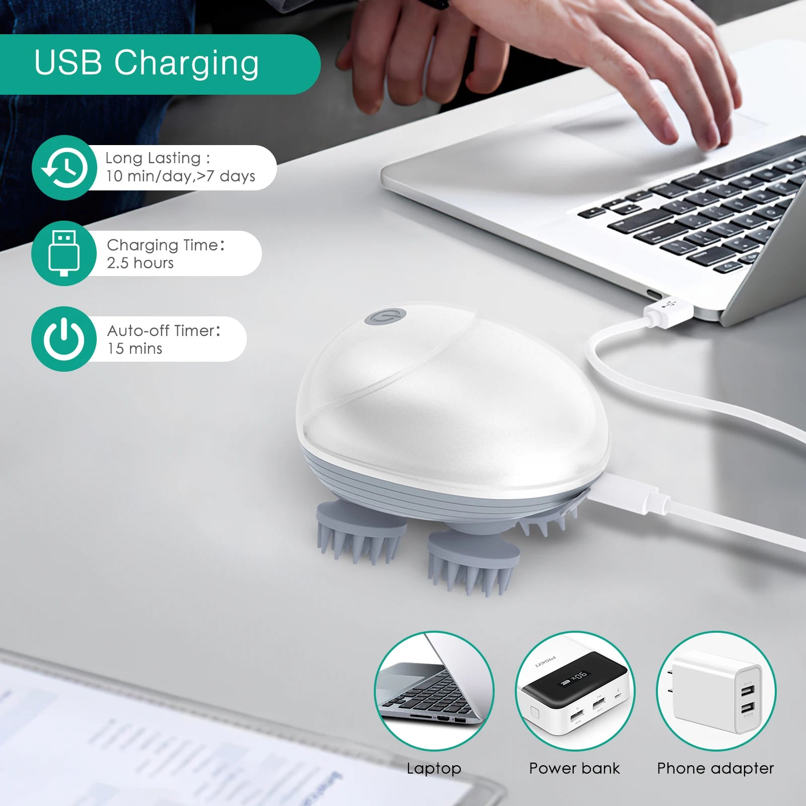 ORIA Handheld Electric Cat Massager for Relaxation and Hair Growth