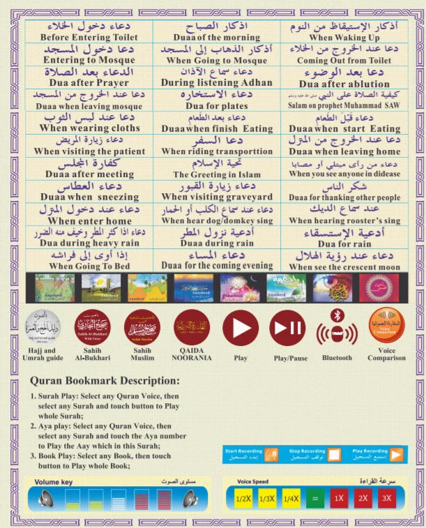 CowLost | 25-voices-24-translations-best-muslim-product-quran-read-pen-built-in-8gb-holy-learning-pen |9