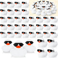 CowLost | product_id-6-12-24-48pcs-white-mini-rubber-duck-bath-toys-squeak-float-for-toddlers |12