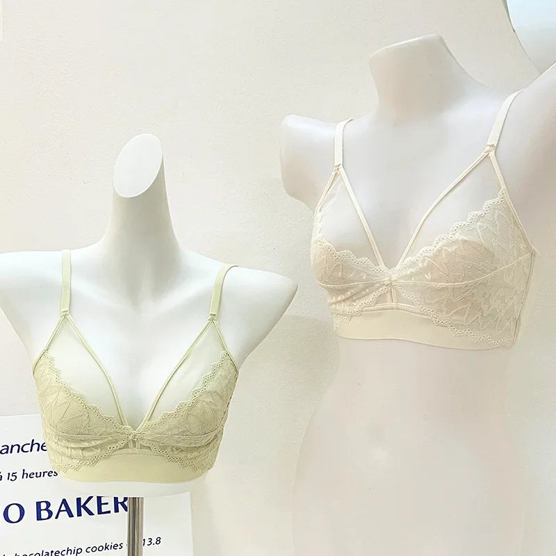 CowLost | product_id-wireless-push-up-lace-padded-bra-for-women-solid-color |3