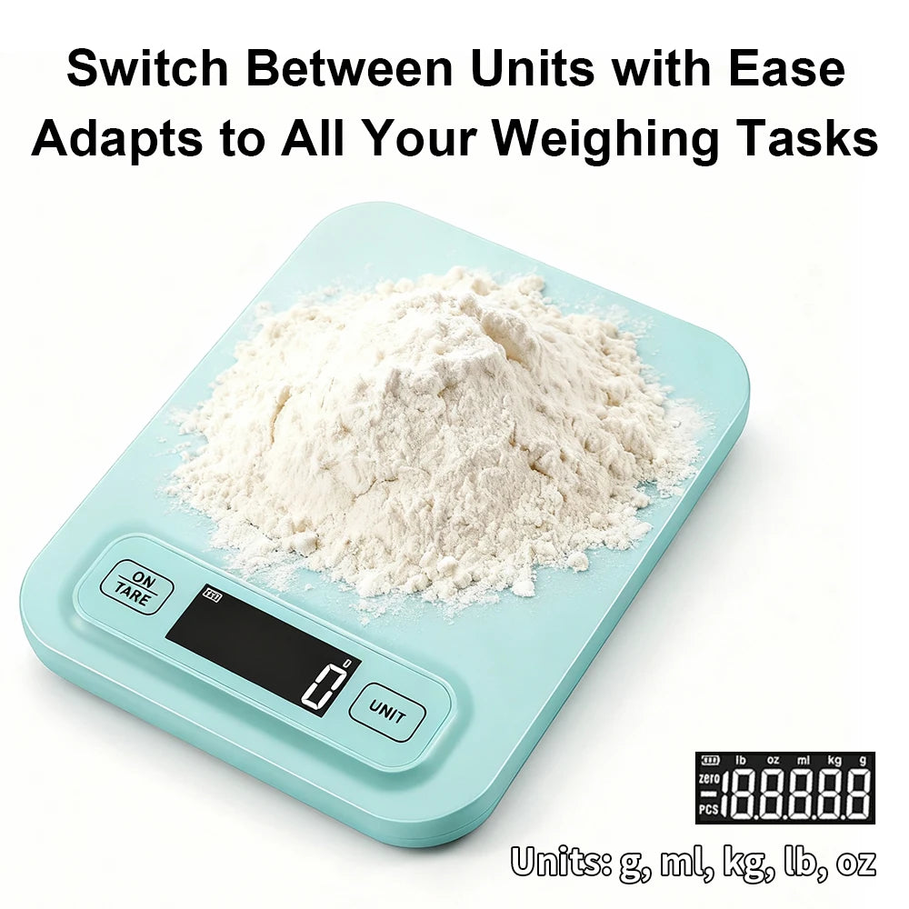 Mini Digital Kitchen Scale 5kg/1g & 10kg/1g Precision Electronic Food & Baking Scale