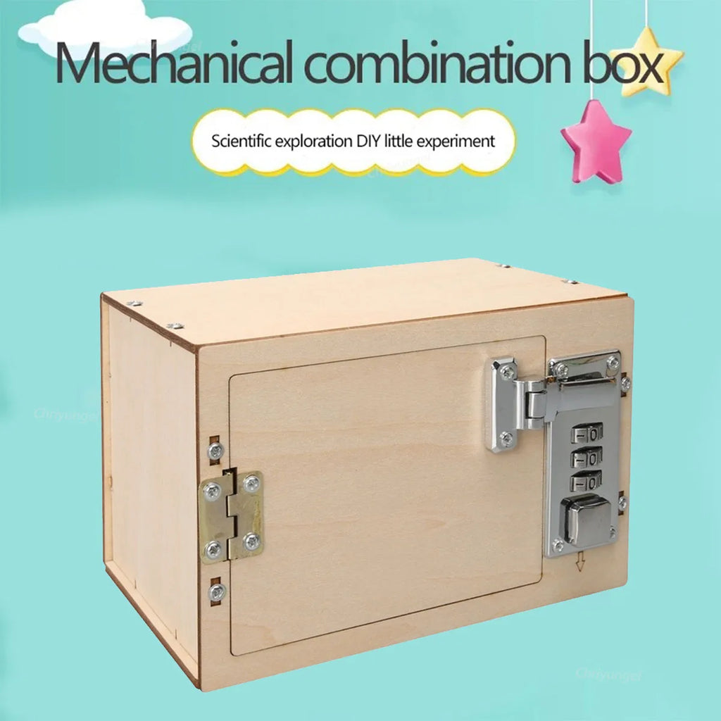 CowLost | diy-wooden-password-box-for-kids-assembling-code-box-science-school-projects-experiment-kits-science-toys-stem-educational-toys |4