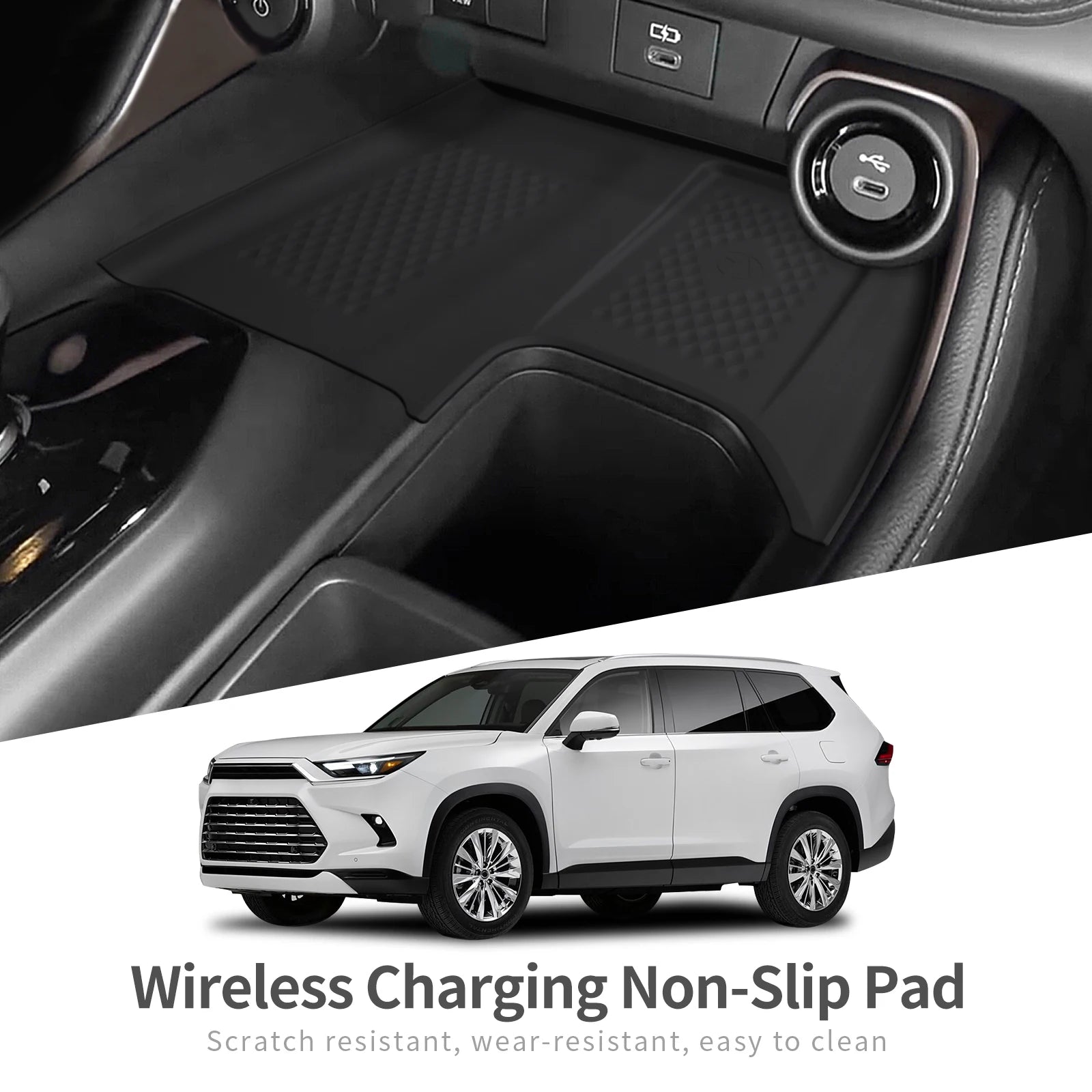 CowLost | for-toyota-grand-highlander-2024-2025-wireless-charging-pad |8