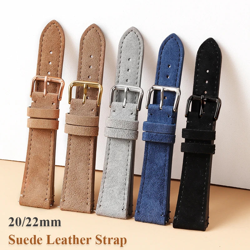 CowLost | product_id-vintage-brown-suede-leather-quick-release-watch-strap-20mm-22mm-unisex |1