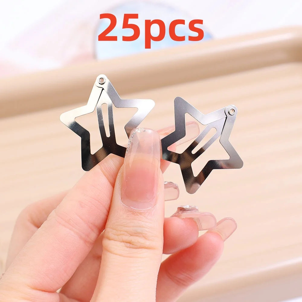 CowLost | 2-100pcs-star-hair-clips-for-girls-filigree-star |18