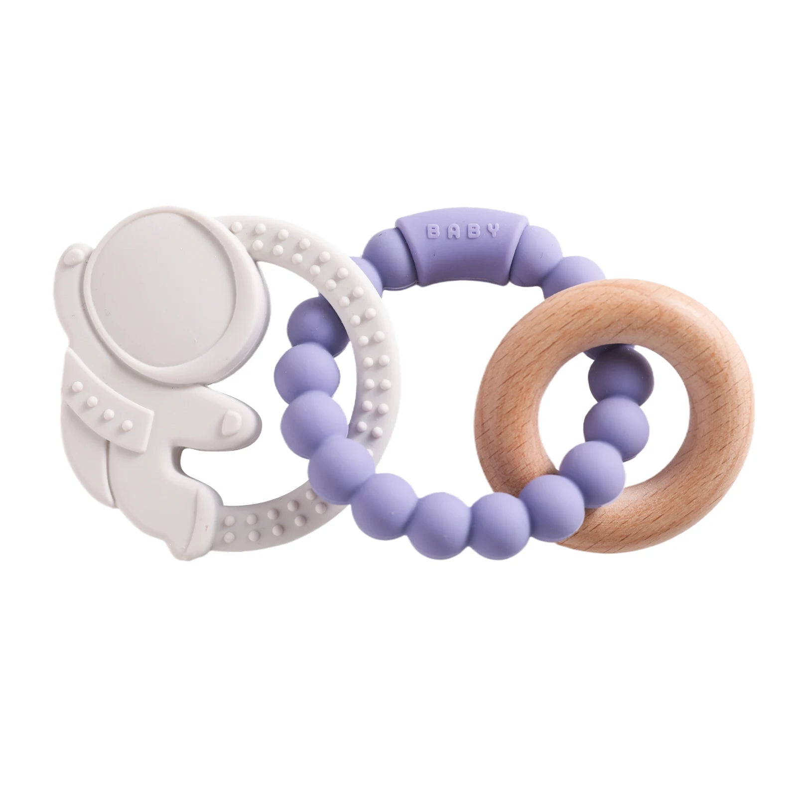 1pc Silicone Teether, Food Grade Baby 0-12 Toys