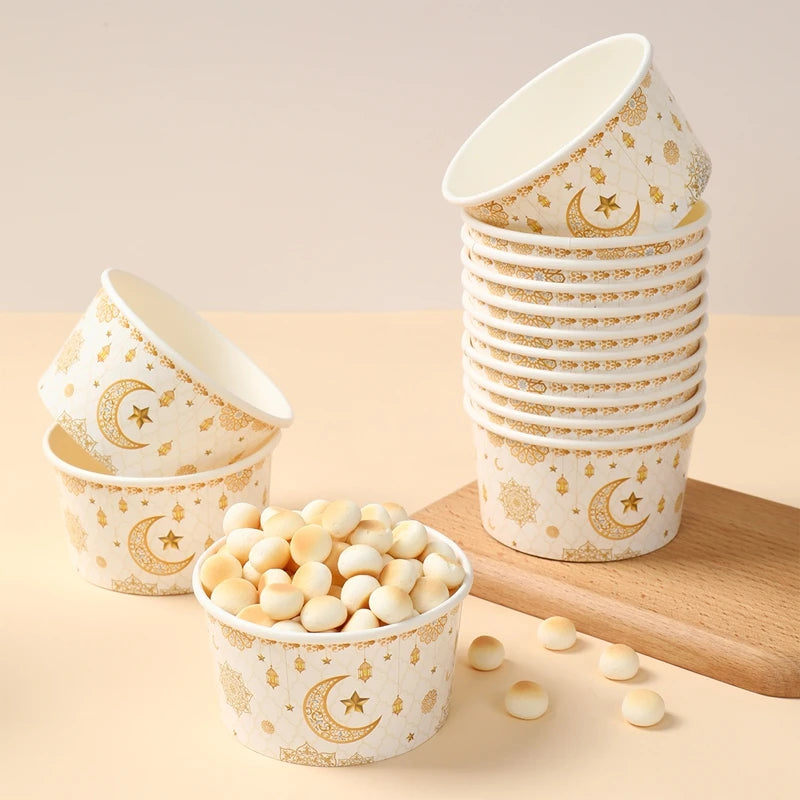 CowLost | 10pcs-ramadan-paper-bowl-eid-mubarak-decoration-for-home-food-holders |10