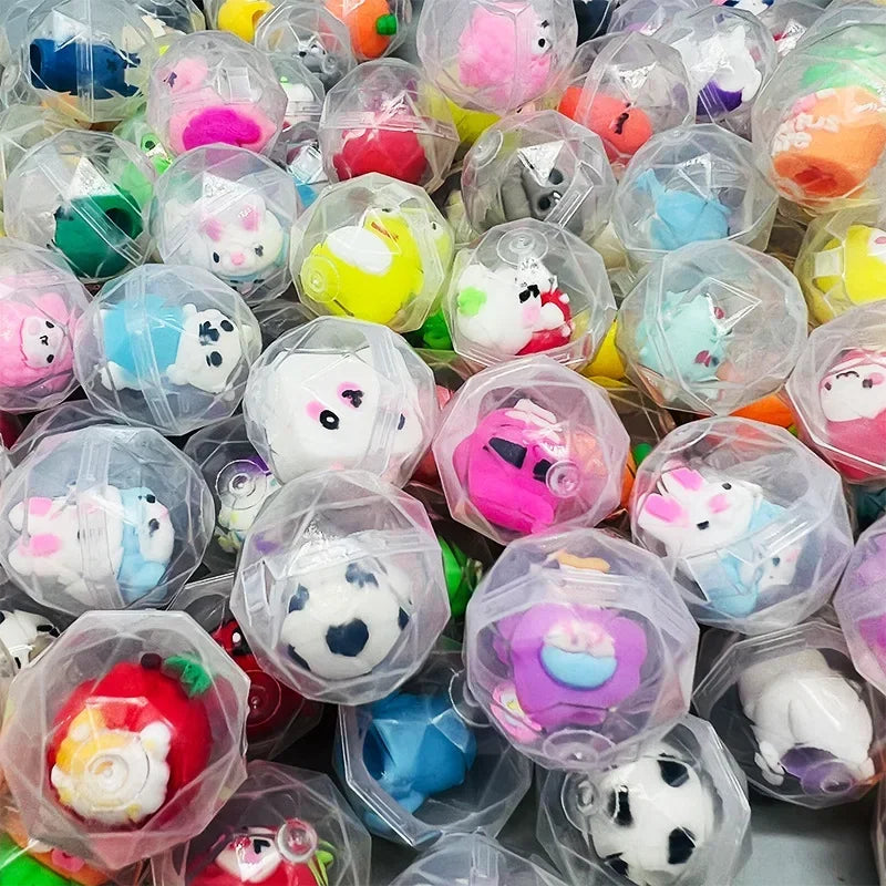 32mm Transparent Twisted Egg for Mini Claw Machine Toy Accessories Cute Plush Dolls Gift