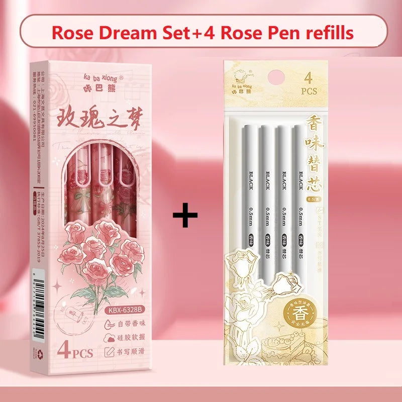 CowLost | product_id-fragrance-gel-pens-0-5mm-black-ink-rose-dog-coffee-assorted-colors-smudge-proof-comfortable-grip-for-study-and-homework |24