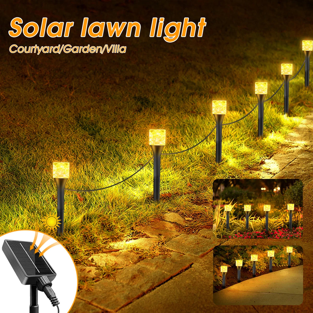 20/30 Pack Solar Waterproof LED Outdoor Lights Dusk to Dawn for Walkway Patio Yard