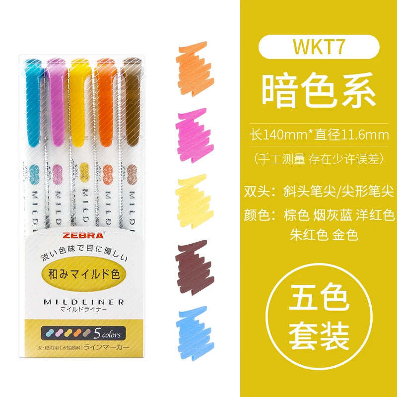 CowLost | product_id-zebra-5-10pcs-double-ended-twin-tip-highlighter-set-for-school-office |18