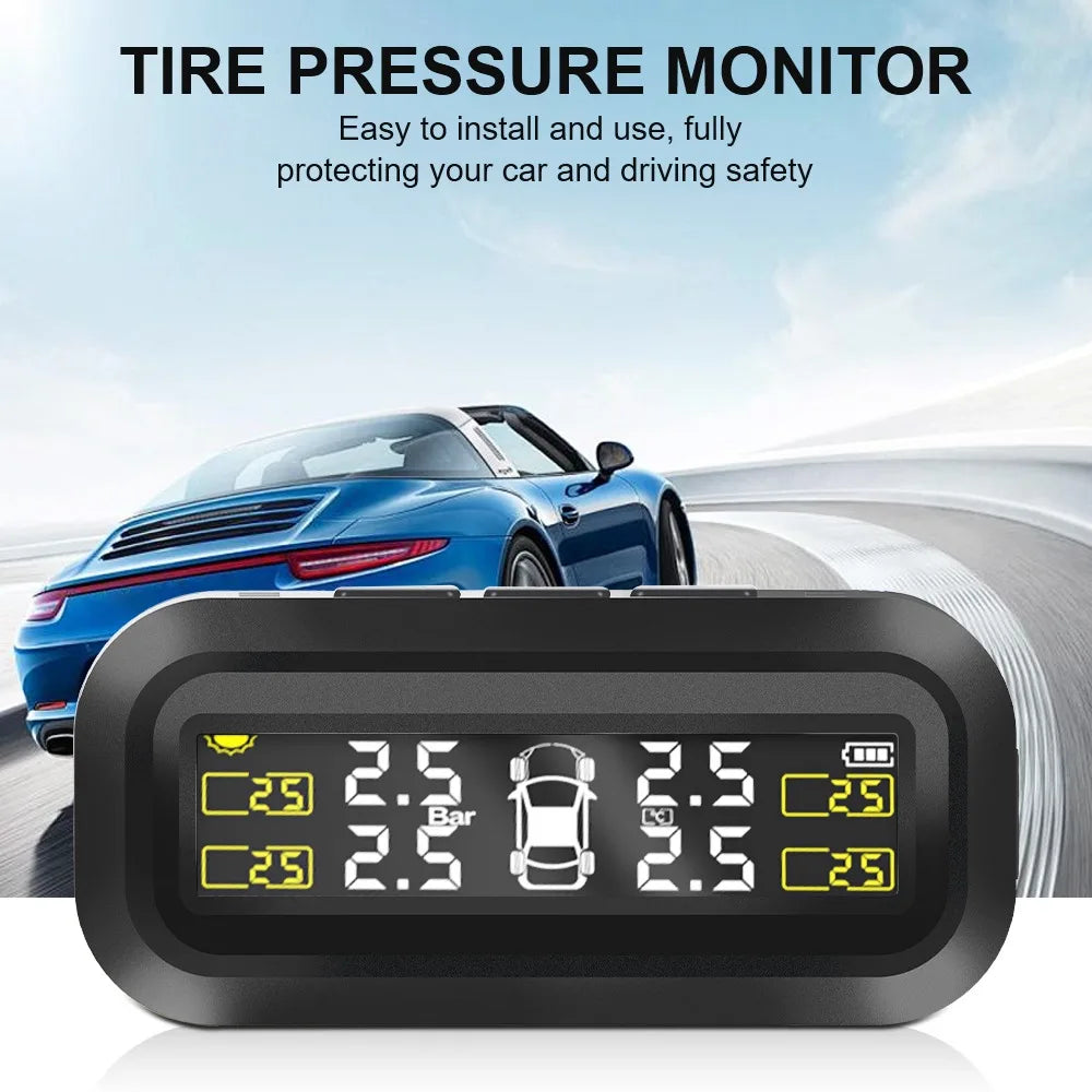 CowLost | air-intake-temperature-sensors-product_id-solar-car-tire-pressure-monitoring-system-with-4-external-sensors-and-temperature-warning |9