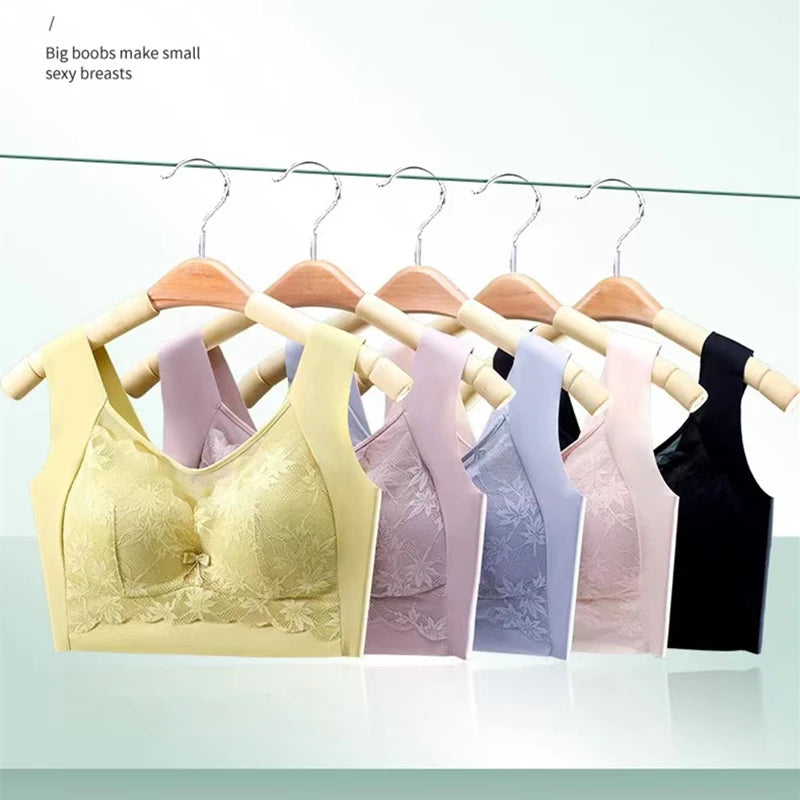 CowLost | product_id-sexy-lace-seamless-wire-free-push-up-bra-large-size-fixed-cup |9
