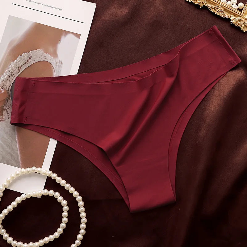 CowLost | product_id-women-s-ice-silk-seamless-low-waist-brazilian-briefs-m-xl-comfortable-panties |11