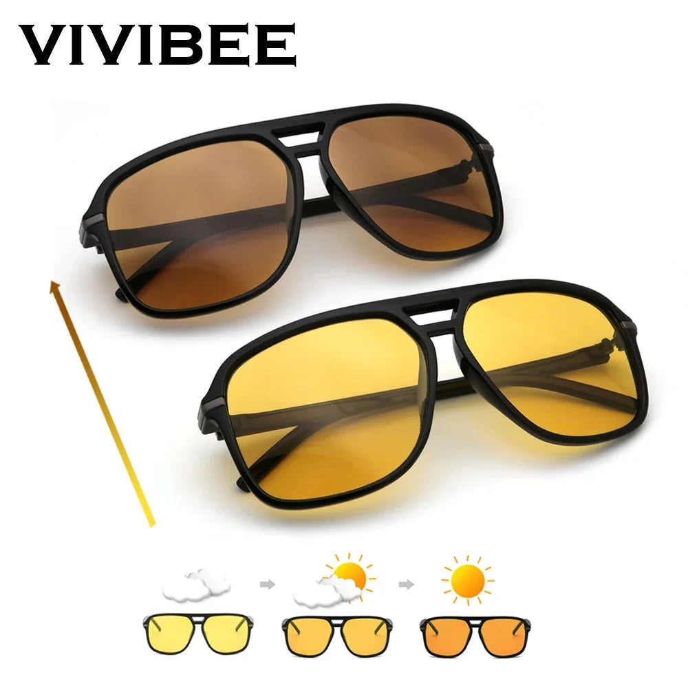CowLost | earmuffs-vivibee-men-photochromic-night-vision-polarized-pilot-sunglasses |1