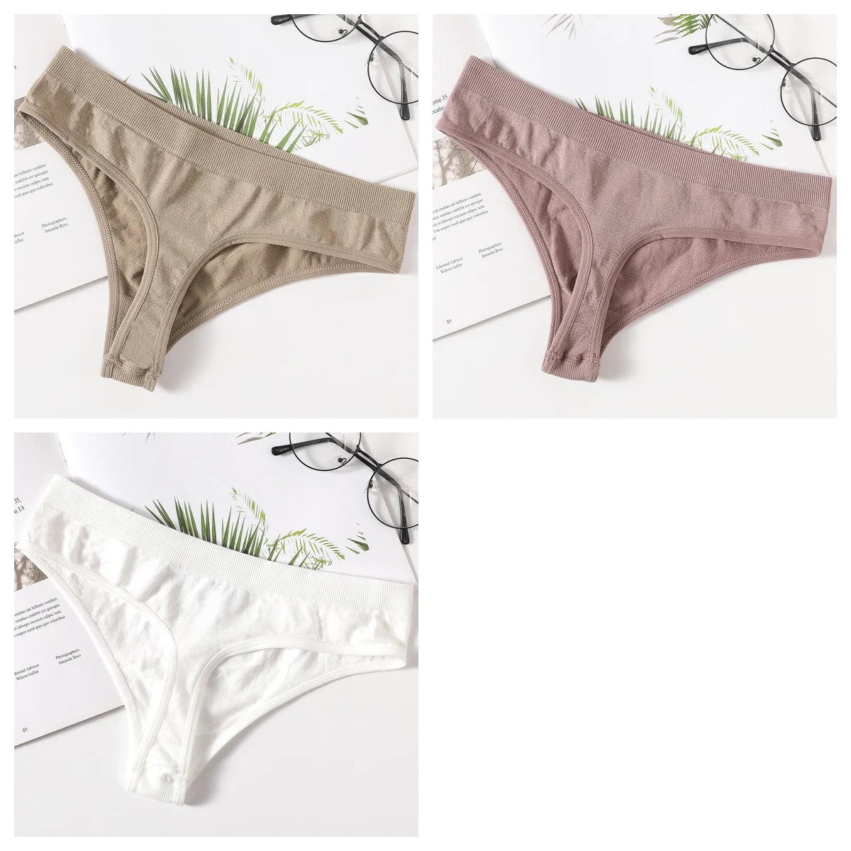 CowLost | product_id-3pcs-women-s-seamless-low-waist-g-string-thong-panties-m-xl |17