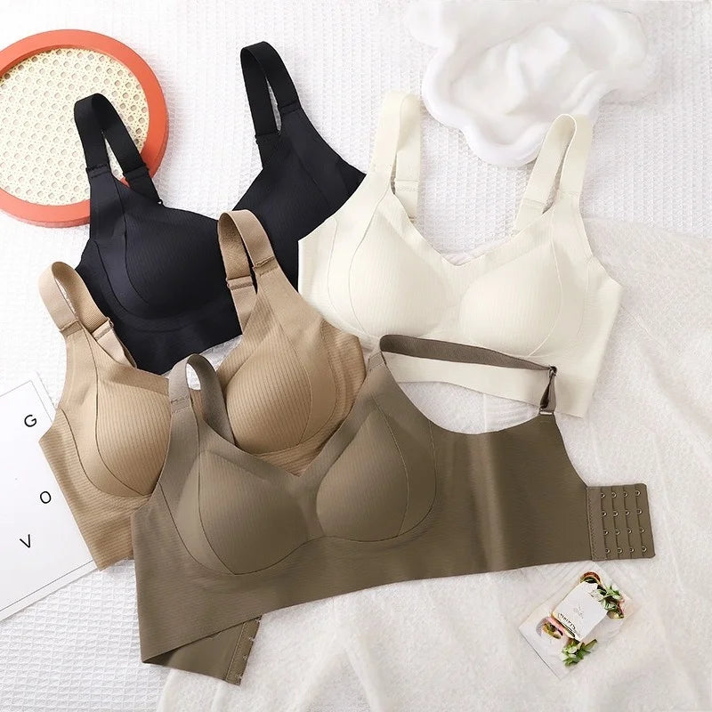 CowLost | product_id-3pcs-plus-size-seamless-push-up-bras-with-adjustable-straps-sizes-m-4xl |6