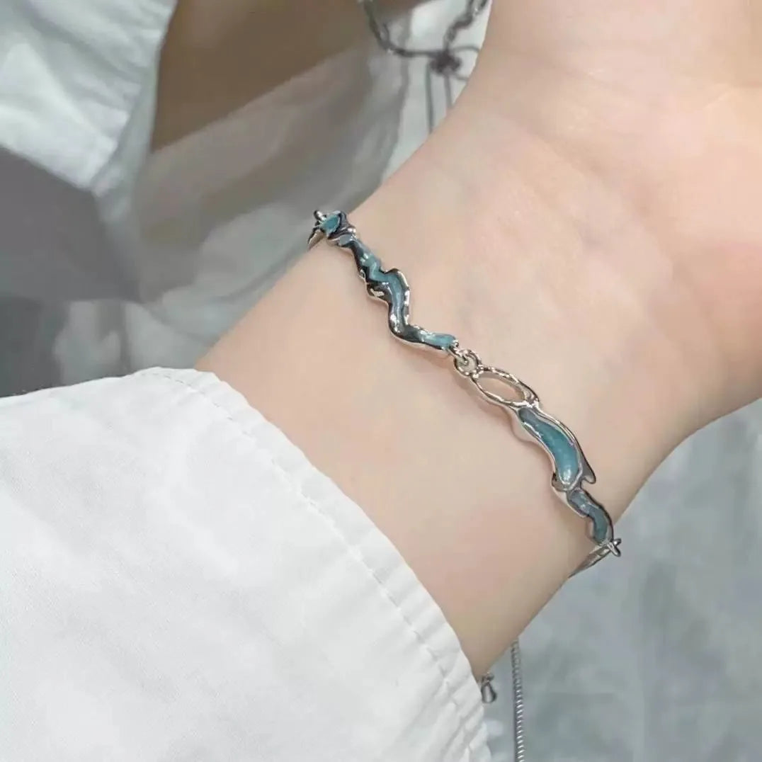 2025 Women’s Shiny Pink Zircon Butterfly Cherry Blossom Chain Bracelet Y2K Gift