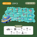 Children's Electric Railroad Speeder DIY Puzzle Car Educational Toy Gift