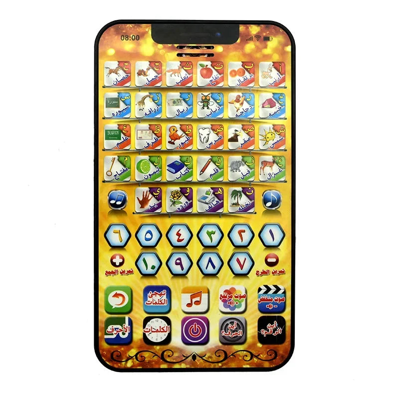 Arabic Alphabet Early Education Reading Pad for Kids Educational Learning Toy