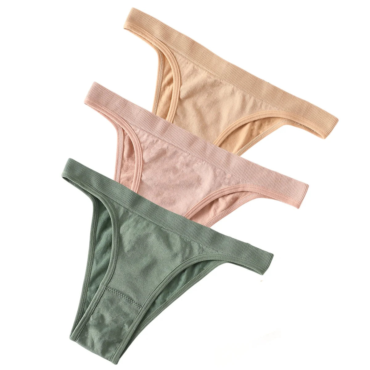 CowLost | product_id-3pcs-women-s-high-rise-seamless-brazilian-stretch-panties-m-l |22