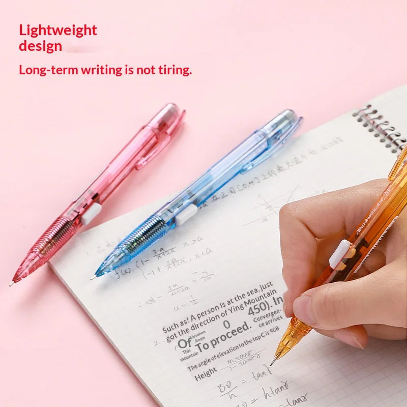 CowLost | product_id-pentel-pd105t-0-5mm-mechanical-pencil-break-resistant-lead-color-blocked-transparent-side-smooth-writing |5