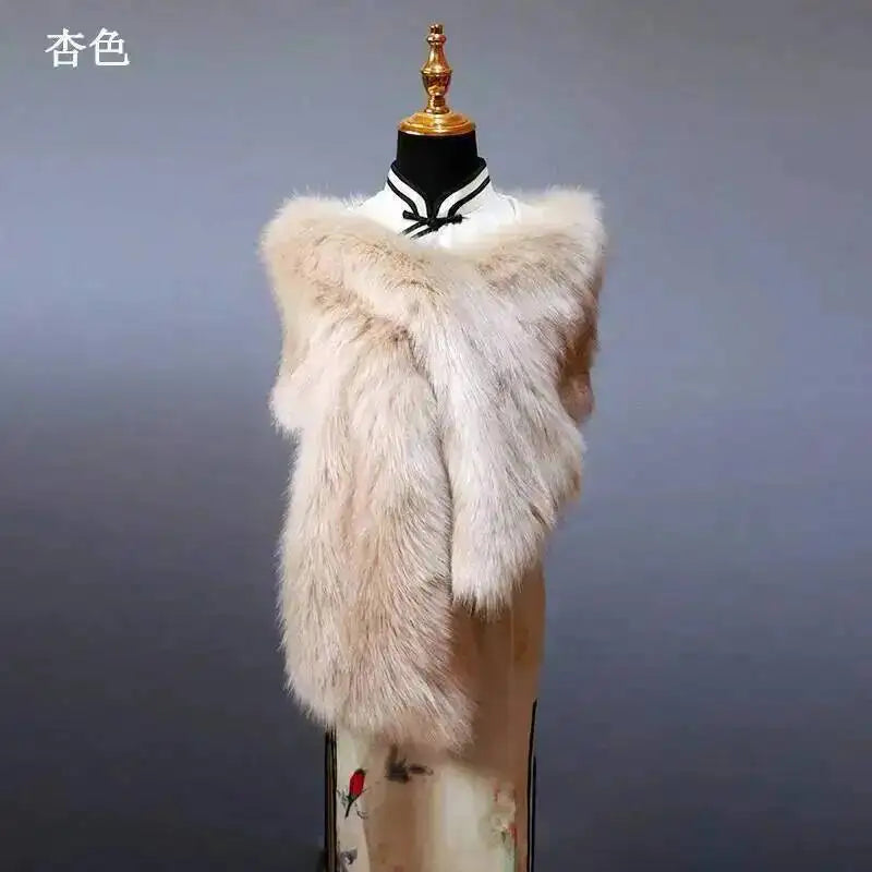 CowLost | 32-colors-165-30cm-women-luxury-warm-faux-fox-fur-shawl-winter-ladies-plush-scarf |52