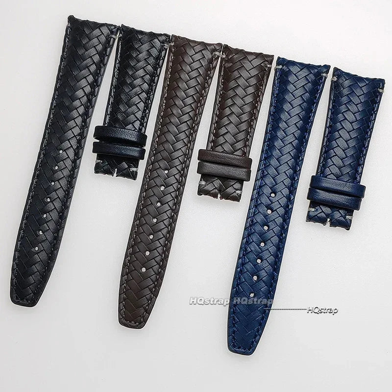 CowLost | bracelets-product_id-20mm-22mm-genuine-leather-cowhide-woven-watchband-for-iwc-portugieser-pilot-omega |3