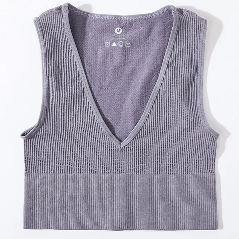 CowLost | product_id-women-seamless-v-neck-solid-crop-top-sports-bra-tank-m-xl |19
