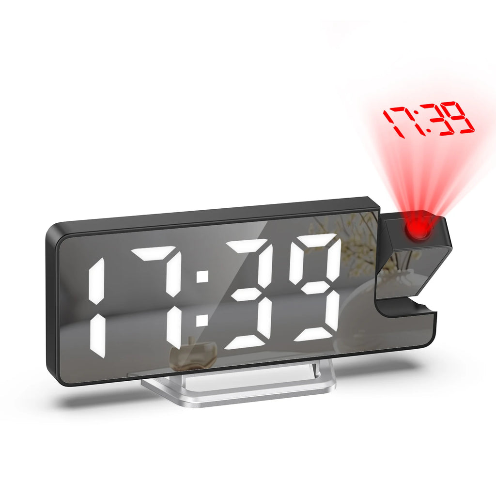ORIA Digital Projection Alarm Clock with 7.9" LED Screen, Date & Temperature Display