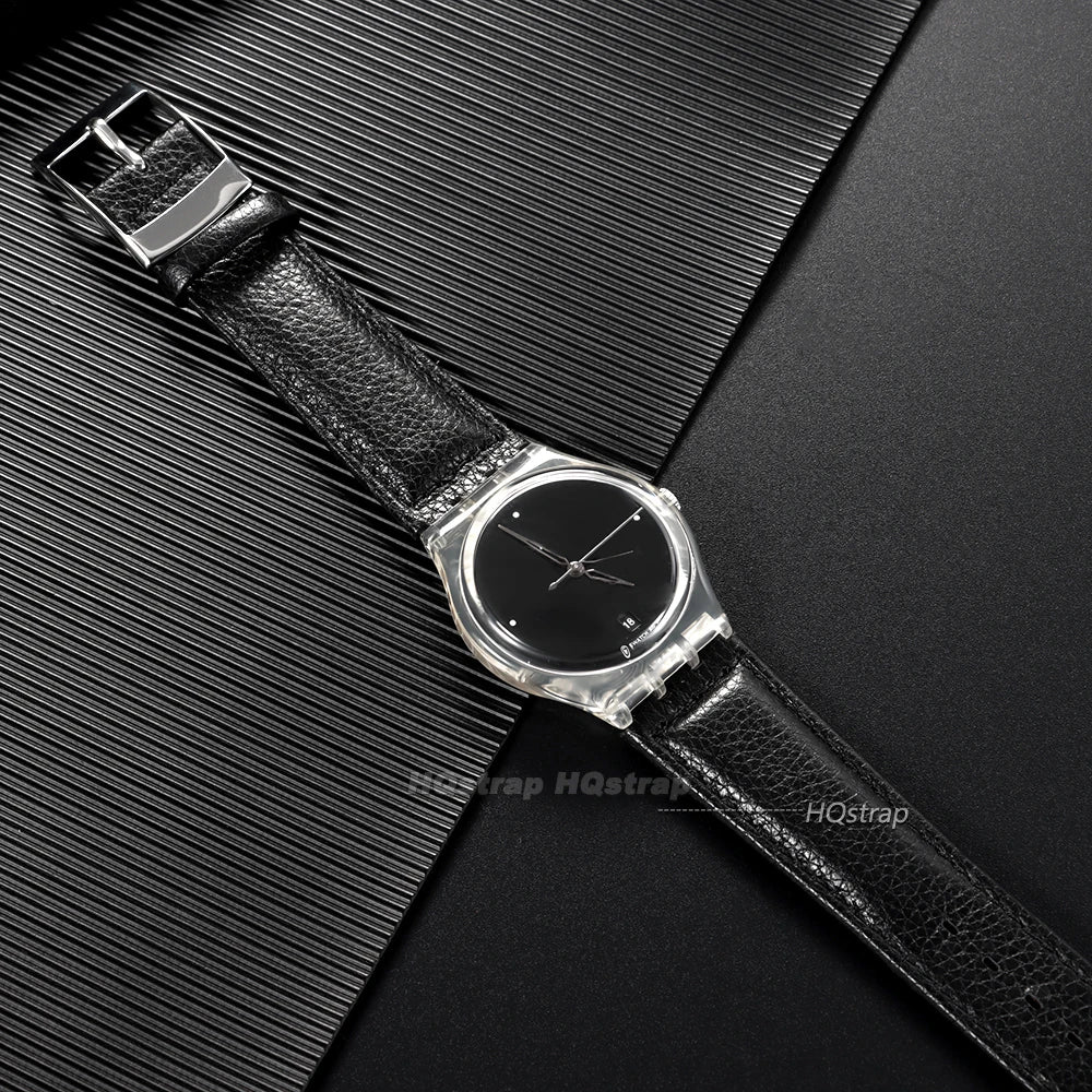 CowLost | product_id-17mm-waterproof-leather-sport-watch-strap-for-swatch-with-metal-pin-buckle |4